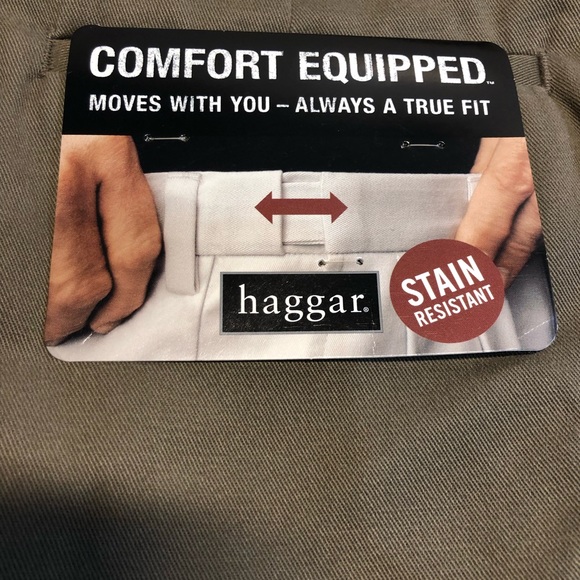 Haggar Flat Front Pant Men’s 36w x 30L Cotton New - Picture 5 of 11